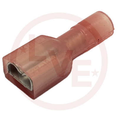 TERMINAL QDC FEMALE 22-18 AWG .187 X .032 FULLY INSULATED RED