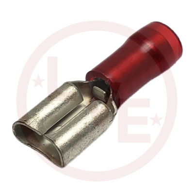TERMINAL QDC FEMALE 22-18 AWG .250 X .032 INSULATED RED