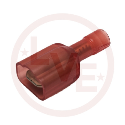 TERMINAL QDC MALE 22-18 AWG .250 X .032 FULLY INSULATED RED