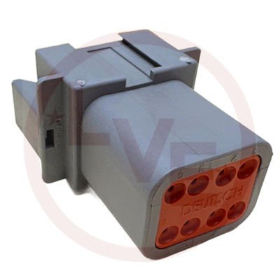 DEUTSCH DT04-08PA CONNECTOR 8 POS RECPTACLE HOUSING GRAY