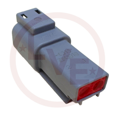 CONNECTOR 2 POS RECEPTACLE HOUSING GRAY