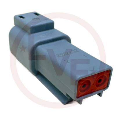 DEUTSCH DT04-2P CONNECTOR 2 POS RECEPTACLE HOUSING GRAY