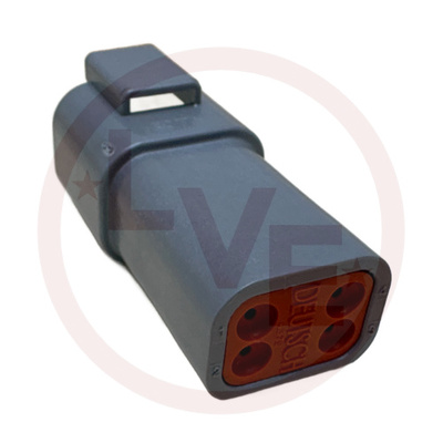 DEUTSCH DT04-4P CONNECTOR 4 POS RECEPTACLE HOUSING GRAY
