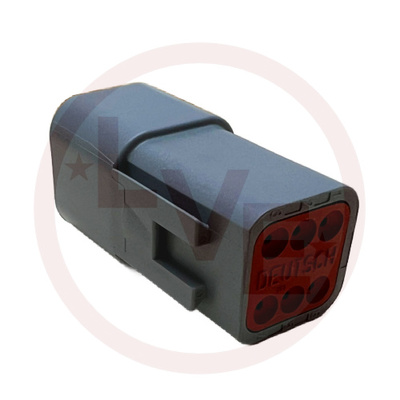 DEUTSCH DT04-6P CONNECTOR 6 POS RECEPTACLE HOUSING GRAY