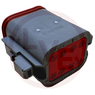 CONNECTOR 8 POS PLUG HOUSING GRAY