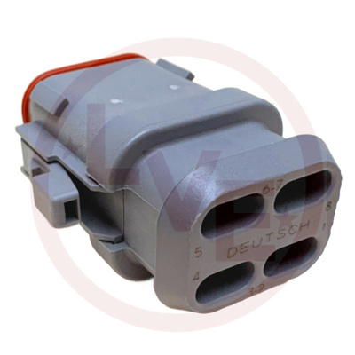 DEUTSCH DT06-08SA-E008 CONNECTOR 8 POS PLUG HOUSING GRAY