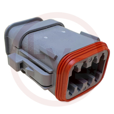 CONNECTOR 8 POS PLUG HOUSING GRAY
