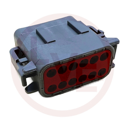 CONNECTOR 12 POS PLUG HOUSING GRAY