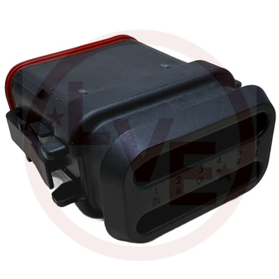 DEUTSCH DT06-12SB-E008 CONNECTOR 12 POS PLUG HOUSING BLACK