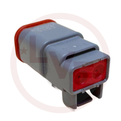 DEUTSCH DT06-2S-C015 CONNECTOR 2 POS PLUG HOUSING GRAY
