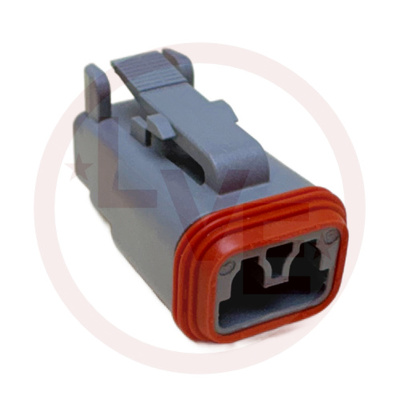 CONNECTOR 2 POS PLUG HOUSING GRAY