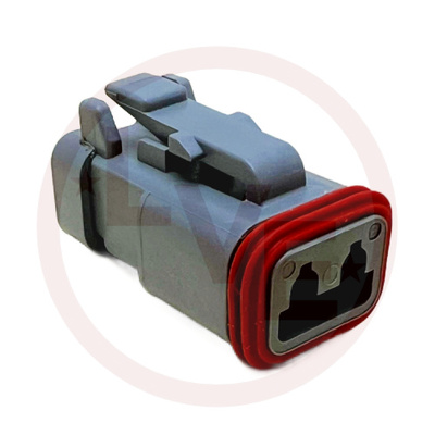 DEUTSCH DT06-2S-E003 CONNECTOR 2 POS PLUG HOUSING GRAY