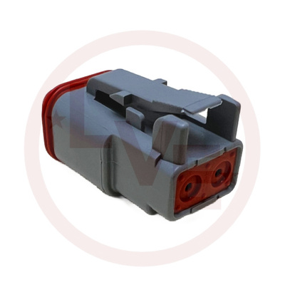 DEUTSCH DT06-2S CONNECTOR 2 POS PLUG HOUSING GRAY