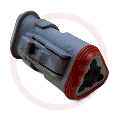 CONNECTOR 3 POS PLUG HOUSING GRAY