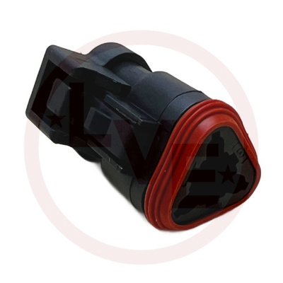 CONNECTOR 3 POS PLUG HOUSING GRAY