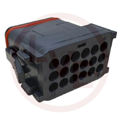 DEUTSCH DT16-18SA-K004 CONNECTOR 18 POS 20-14AWG PLUG HOUSING BLACK