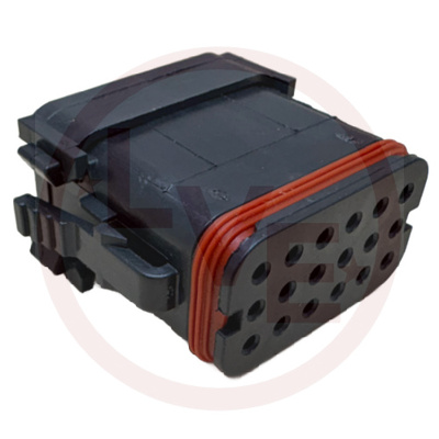 CONNECTOR 18 POS 20-14AWG PLUG HOUSING BLACK