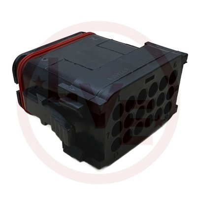 CONNECTOR 18 POS 20-14AWG PLUG HOUSING BLACK