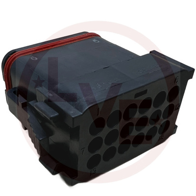 CONNECTOR 18 POS 20-14AWG PLUG HOUSING BLACK