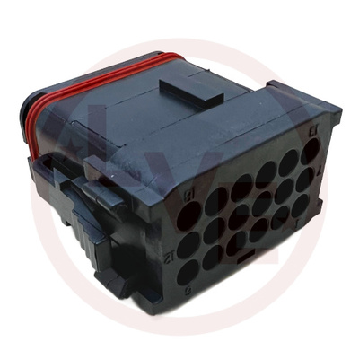 CONNECTOR 18 POS 20-14AWG PLUG HOUSING BLACK