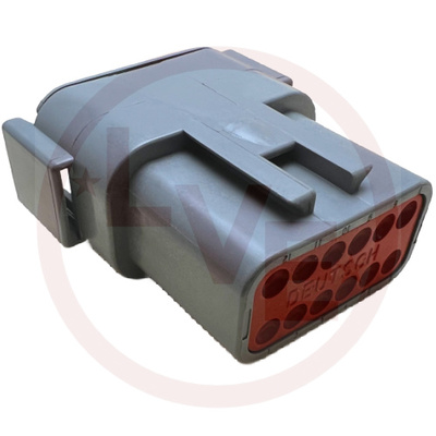 DEUTSCH DTM04-12PA CONNECTOR 12 POS RECEPTACLE HOUSING GRAY