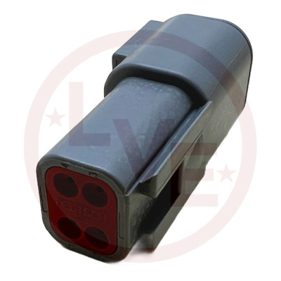 DEUTSCH DTM04-4P CONNECTOR 4 POS RECEPTACLE HOUSING GRAY