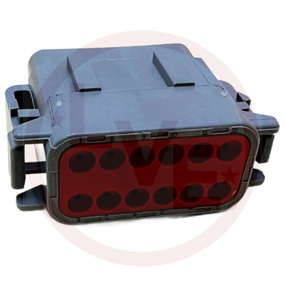 CONNECTOR 12 POS FEMALE PLUG HOUSING GRAY