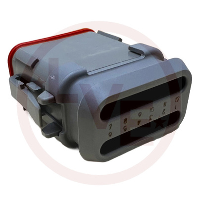 DEUTSCH DTM06-12SB CONNECTOR 12 POS FEMALE PLUG HOUSING BLACK