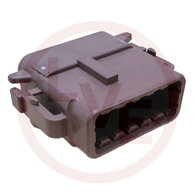 DEUTSCH DTM06-12SD CONNECTOR 12 POS FEMALE PLUG HOUSING BROWN