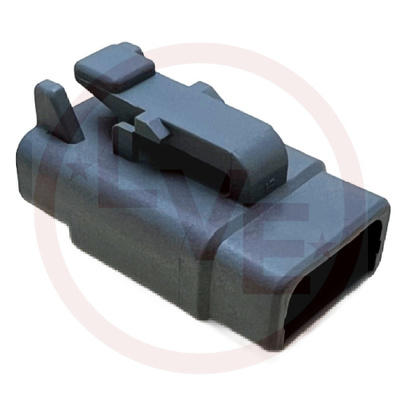 CONNECTOR 3 POS PLUG HOUSING GRAY