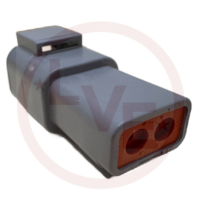 DEUTSCH DTP04-2P-C015 CONNECTOR 2 POS RECEPTACLE HOUSING GRAY