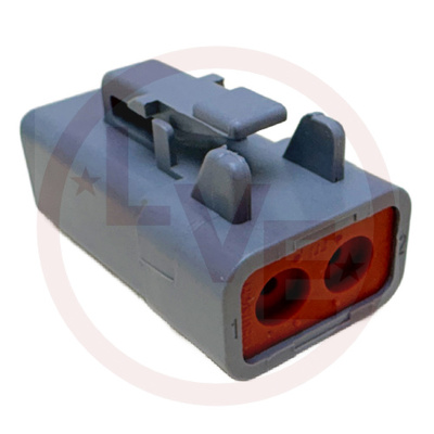 CONNECTOR 2 POS PLUG HOUSING GRAY