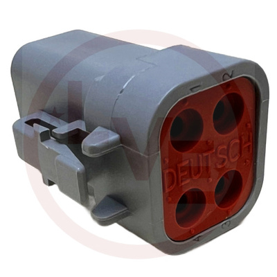 CONNECTOR 4 POS PLUG HOUSING GRAY