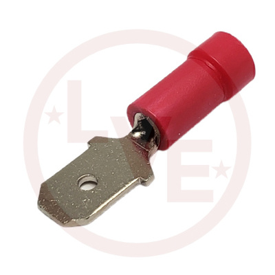 TERMINAL QDC MALE 22-18 AWG .250 X .032 INSULATED RED