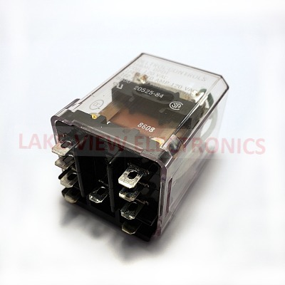 RELAY 120VAC 10A DPDT PLAIN COVER Q.C. TERMINALS MAGNETIC LATCHING GENERAL PURPOSE RELAY