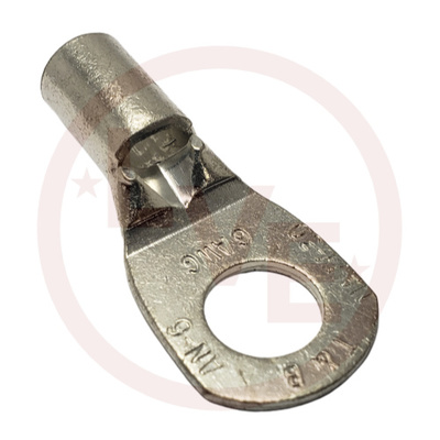 TERMINAL RING 6/6AN AWG 5/16&quot; STUD NON-INSULATED TIN PLATED