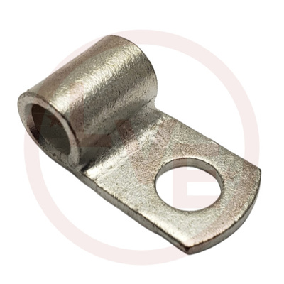 TERMINAL RING FLAG 6 AWG 1/4&quot; STUD NON-INSULATED TIN PLATED