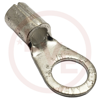 TERMINAL RING 4 AWG 3/8&quot; STUD NON-INSULATED TIN PLATED