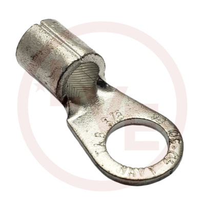 TERMINAL RING 4 AWG 3/8&quot; STUD NON-INSULATED TIN PLATED