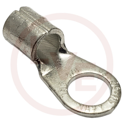 TERMINAL RING 4 AWG 3/8&quot; STUD NON-INSULATED TIN PLATED