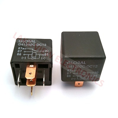 RELAY 12VDC 30A SPDT DIODE 5-TERMINAL AUTOMOTIVE RELAY