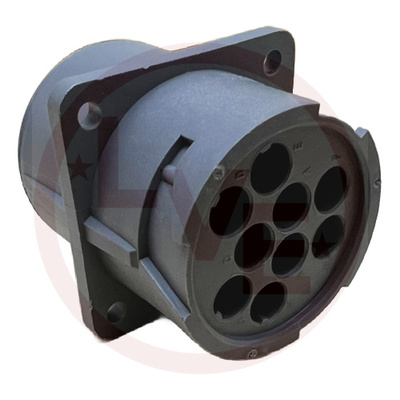 DEUTSCH HD10-9-16P CONNECTOR HOUSING 9 POS RECEPTACLE PANEL MOUNT GRAY