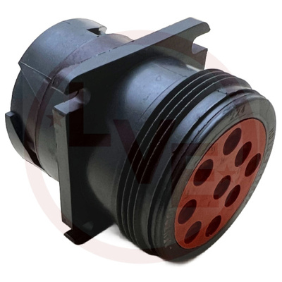 CONNECTOR HOUSING 9 POS RECEPTACLE PANEL MOUNT BLACK
