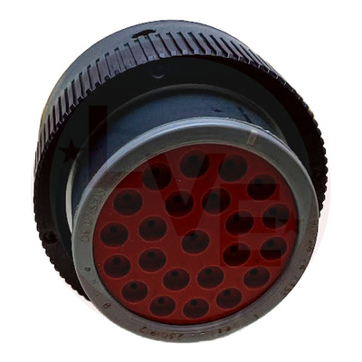 DEUTSCH HDP26-24-23SE CONNECTOR PLUG HOUSING 23 POS  W/COUPLING NUT BLACK
