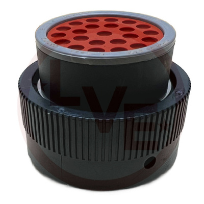 CONNECTOR PLUG HOUSING 23 POS  W/COUPLING NUT BLACK