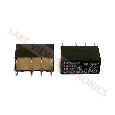RELAY 12VDC 2A DPDT SEALED PC PINS SENSITIVE RELAY