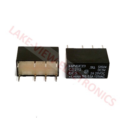 RELAY 5VDC 2A DPDT SEALED PC PINS SENSITIVE RELAY