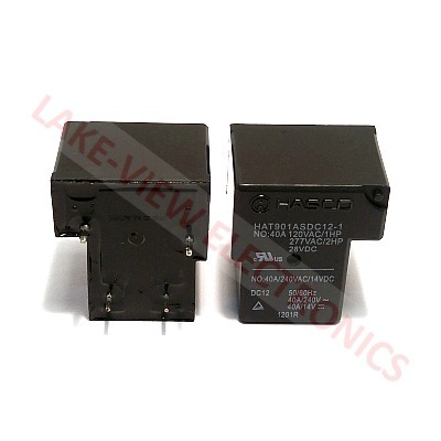 RELAY 12VDC 40A SPST-NORMALLY OPEN SEALED PCB PINS PIN 6 IS OMITTED POWER RELAY