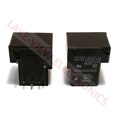 RELAY 24VDC 40A SPST-NORMALLY OPEN SEALED PCB PINS POWER RELAY
