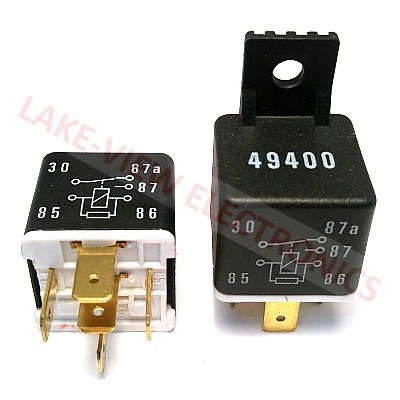 RELAY 12VDC 20/30A SPDT W/RESISTOR &amp; BRACKET PLUG IN OPTILUX AUTOMOTIVE RELAY